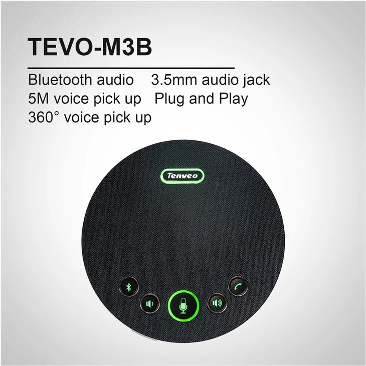 Tenveo Bluetooth-conferentieluidsprekertelefoon met straal van 5M